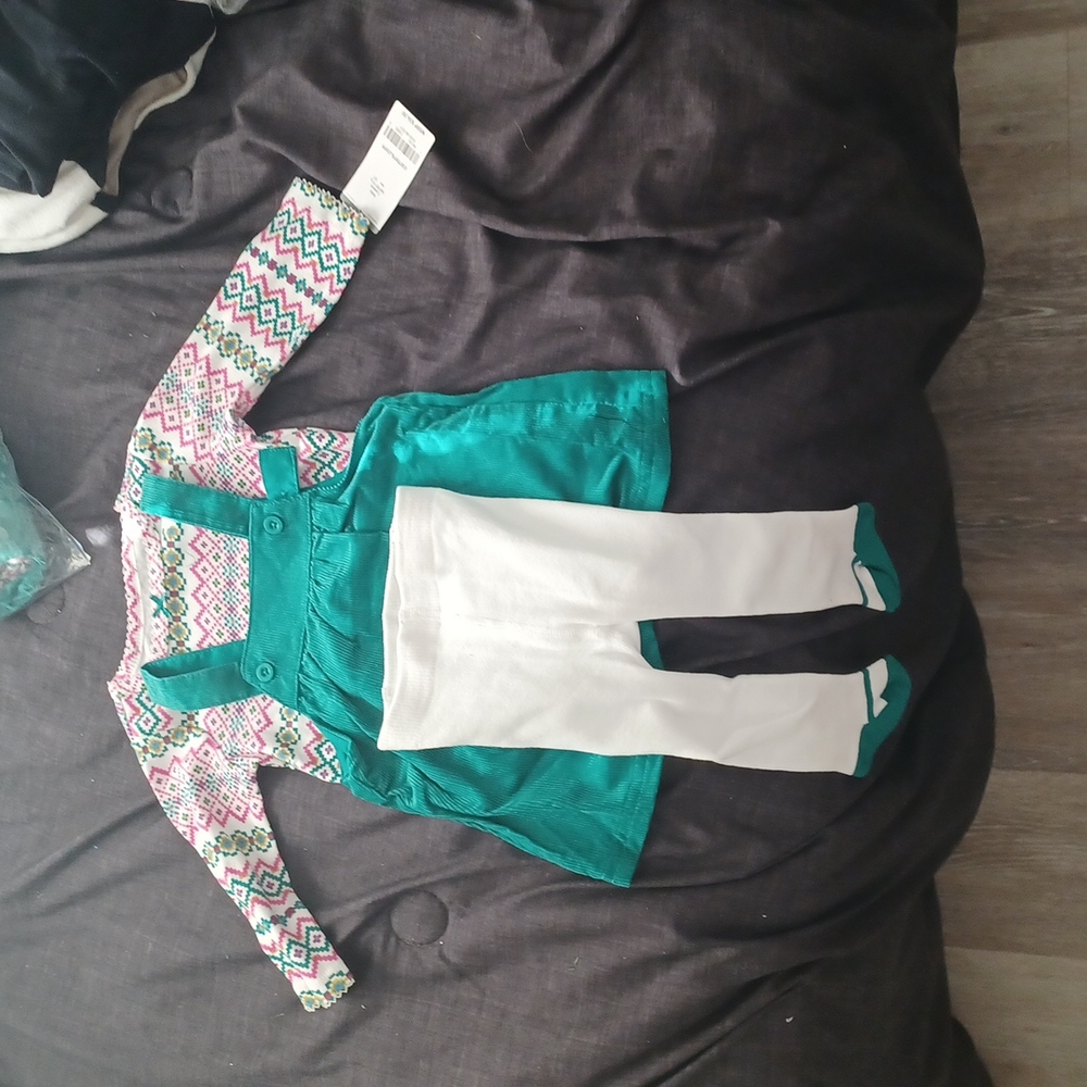 Green and pink 3 piece for girls
